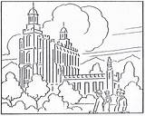 Temple Coloring Lds Pages Logan Getcolorings sketch template