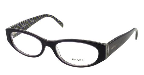 prada women s 03p top violet roll frame plastic eyeglasses 53mm