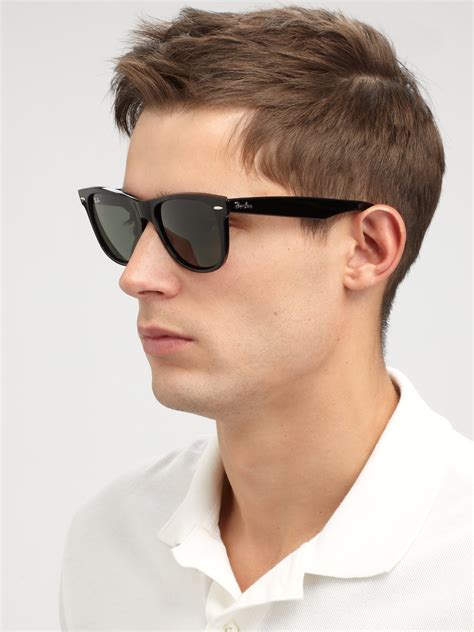ray ban classic wayfarer sunglasses  black  men lyst