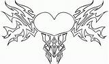 Coloring Wings Pages Hearts Roses Popular sketch template