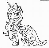 Pony Celestia Coloring Little Princess Pages Itl Cadence Dessin sketch template