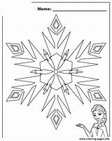 Coloring Snowflake Frozen Elsa Pages Colouring Snowflakes Template Disney Printable Print Snow Pattern Drawing Color Flake Sheet Christmas Book Costume sketch template