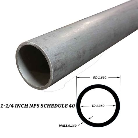 stainless steel pipe    nps  inches long schedule   od   id