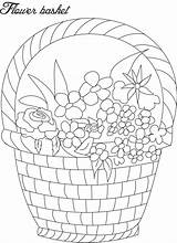 Flower Coloring Pages Basket Pot Kids Printable Colouring Drawing Clipart May Print Sketch Flowers Worksheet Color Decorative Pdf Colour Pots sketch template