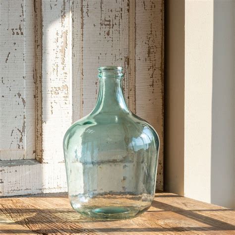 Vintage Inspired Cellar Bottle The Reclaimed Farmhouse Blue Glass
