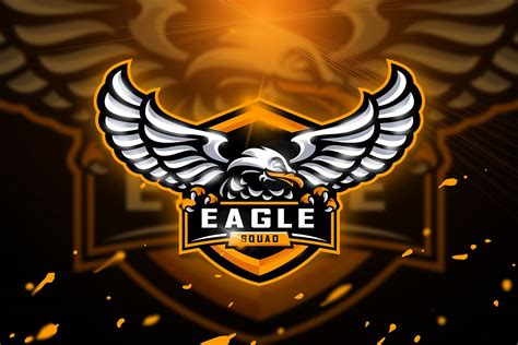 eagle squad mascot esport logo  logos design bundles