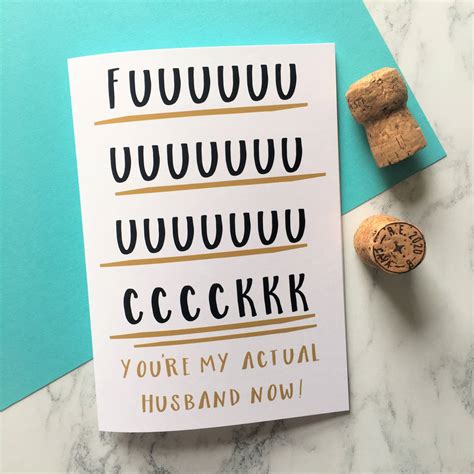 Rude Adult Humour You Re My Husband Now Wedding Card By The New Witty
