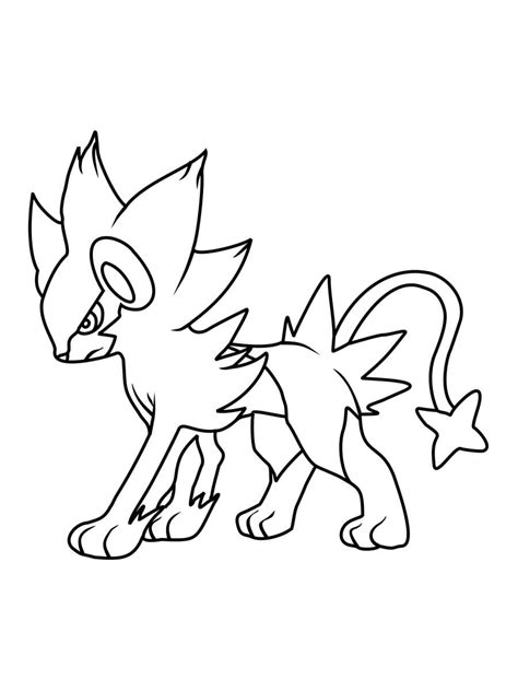 luxray pokemon coloring page  print  color