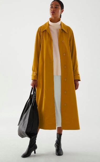 organic cotton oversized trench coat  cool trench coat   fall  popsugar