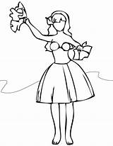 Hula Coloring Girl Pages Dance Dancer Jazz Hawaiian Drawing Getcolorings Getdrawings Library Clipart Comments Unparalleled sketch template