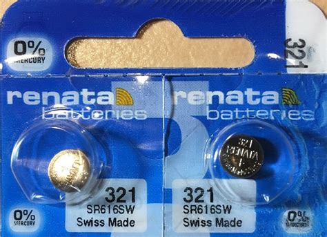 2 Renata 321 Battery Sr616sw Silver Oxide