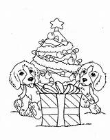 Coloring Pages Dog Dogs Christmas Puppy Printable Puppies Kids Cute Color Corgi Colouring Hard Frank Lisa Tree Print Two Adult sketch template