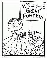 Coloring Charlie Halloween Brown Pages Pumpkin sketch template