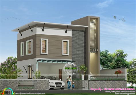 box model contemporary house kerala home design  floor plans