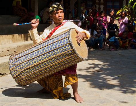 gendang beleq traditional dancerambitan village lombok flickr