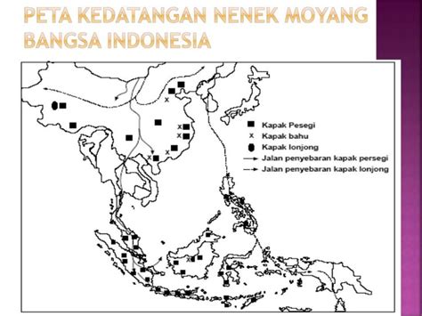 gambar peta lokasi penemuan fosil manusia purba  indonesia
