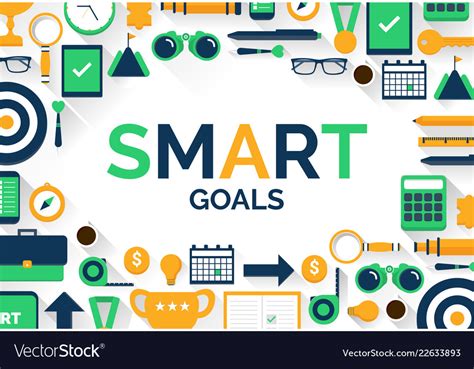 setting smart goals royalty  vector image vectorstock