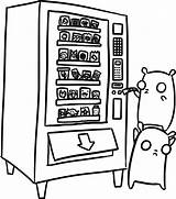 Vending Machine Machines Doodles Candy Choose Board Ads sketch template