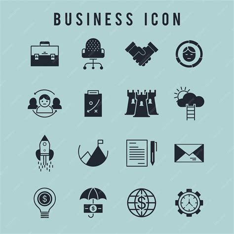 vector business icon set