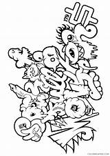 Graffiti Coloring Pages Coloring4free Wild Style Related Posts sketch template