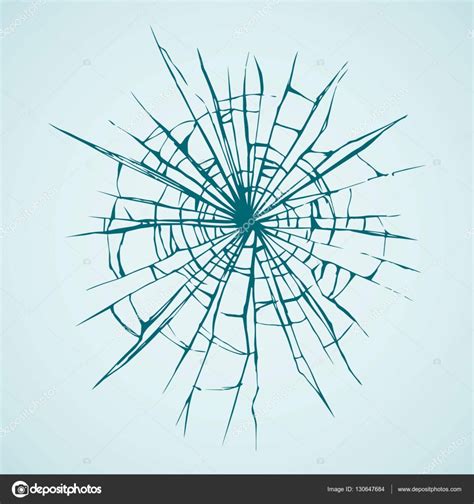 Broken Glass Vector Drawing — Stock Vector © Marinka 130647684
