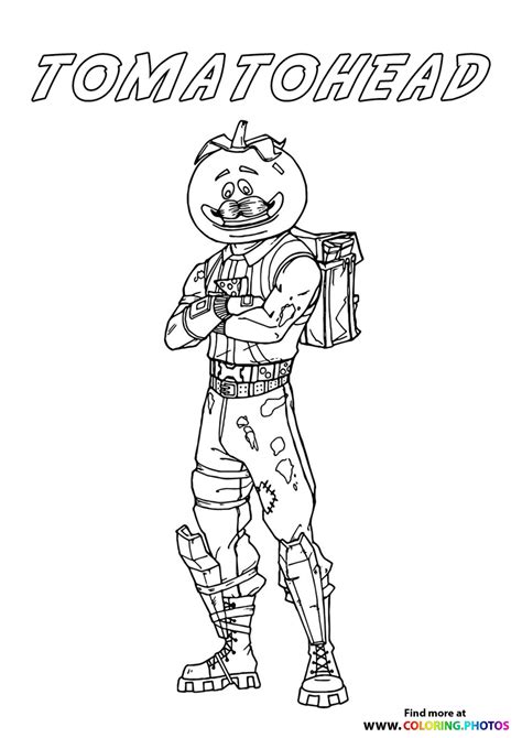 fortnite tomato skin coloring page