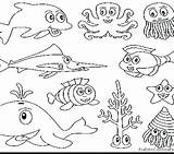 Animals Coloring Pages Habitat Animal Water Ocean Marine Life Sea Getcolorings Getdrawings Colorings Real sketch template