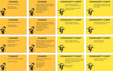 monopoly chance cards template