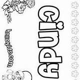 Cindy Coloring Names Girls Pages Hellokids Citlali Name sketch template