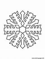 Coloring Snowflake Pages Stencil Printable Info sketch template