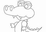Crocodile Tick Tock sketch template