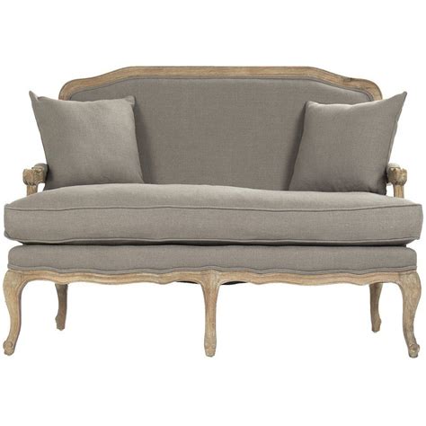 french gray linen settee   love seat furniture french sofa