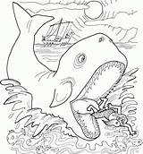 Coloring Pages Jonah Whale Printable Bible Kids Story Activities Pre Sheets God Crafts Lesson 2010 Plan Template Colouring School Drawing sketch template