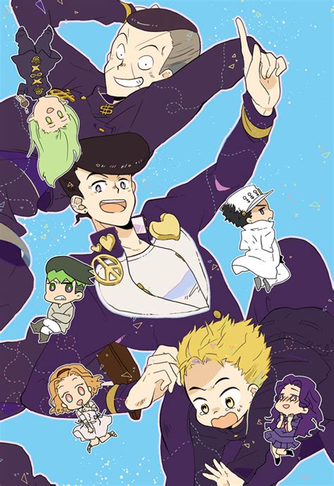 kujo jotaro higashikata josuke kishibe rohan hirose koichi nijimura