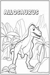 Allosaurus Pages Coloring Dinosaurus Baby Color Online sketch template