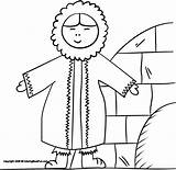 Multicultural Coloring Pages Eskimo Kids sketch template