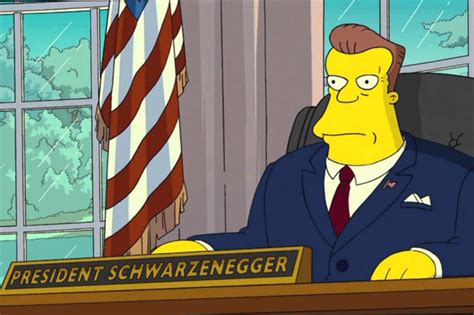 simpsons predictions donald trump   replaced  president arnold schwarzenegger daily