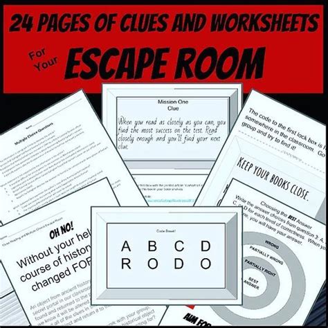 escape room printable   children  solve  clues