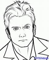 Doctor Who Coloring Pages Print Drawing Tennant David Draw Preschool Step Colouring Face Drawings Tardis Printable Tenth Visit Choose Board sketch template