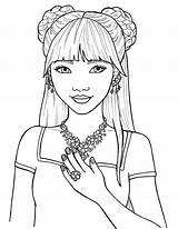 Coloring Pages Face Girl Girls Pretty Color Printable Getcolorings Print Colorings sketch template