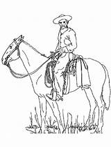 Cowboy Coloring Pages Printable Cowboys Adults Boys Color Print Horse Colors Realistic Template Recommended sketch template