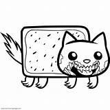 Cat Coloring Nyan Pages Zombie Tart Pop Printable Color Draw Print Getcolorings Getdrawings sketch template