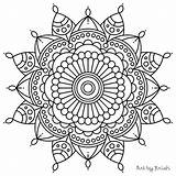 Coloring Mandala Intricate Printable Pages sketch template