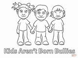 Bullying Coloring Pages Kids Printable Anti Bullies Arent Born Colouring Do Color Para Puzzle Bully Word Atividades Search Book Printables sketch template