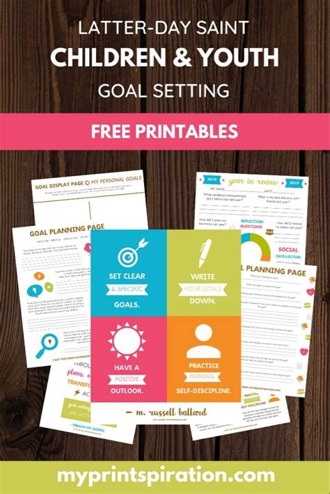 lds youth goals printable