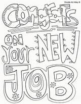 Job Coloring Pages Congrats Doodle Printable Color Alley Getcolorings sketch template