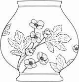 Jarrones Colorear Jarrón Vase sketch template