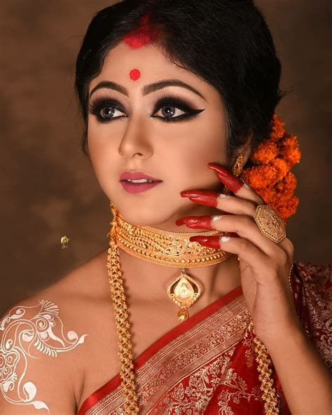pin by m on beauty women indian bride makeup bengali bridal makeup