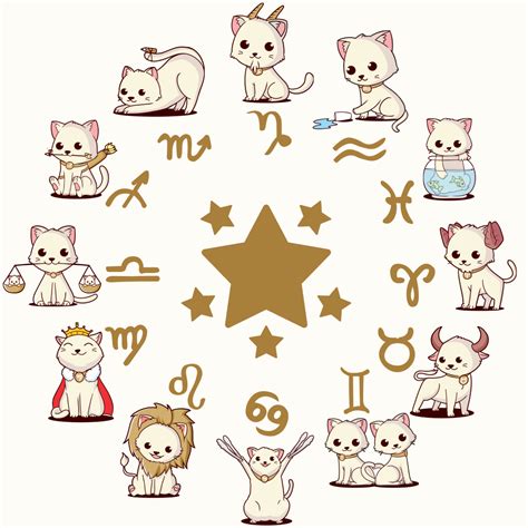 zodiac star sign   cat visit link  buy  stickers kawaii