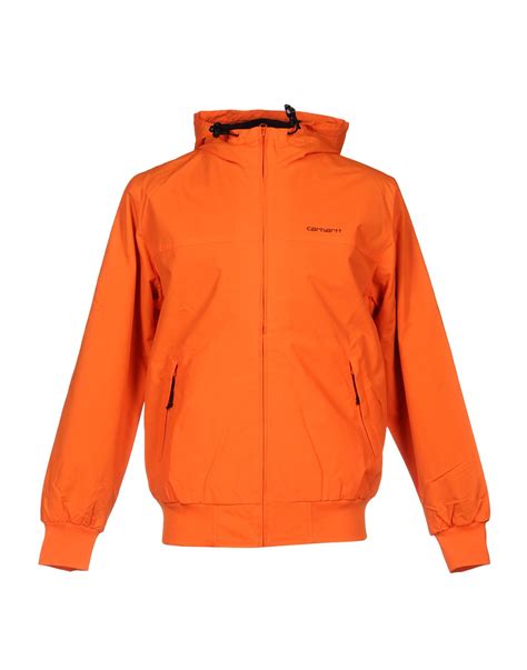 carhartt jacket  orange  men lyst
